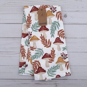 Kitchen Dish Towel Harvest Mushroom Woodland Dual Purpose